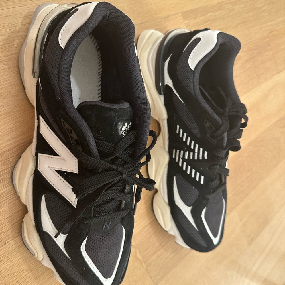 New Balance Kids Black and White Athletic Sneakers